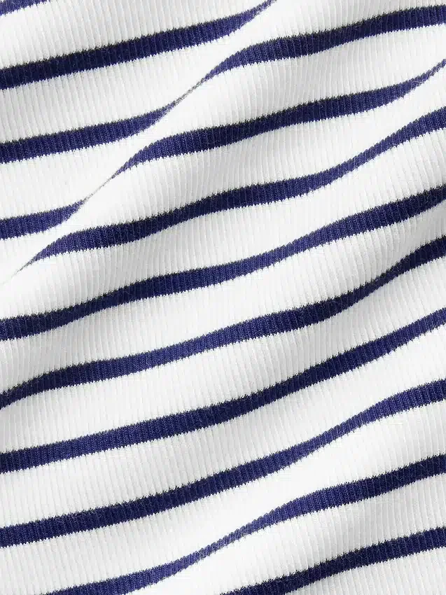 Ribbet tank-top med rund hals for barn