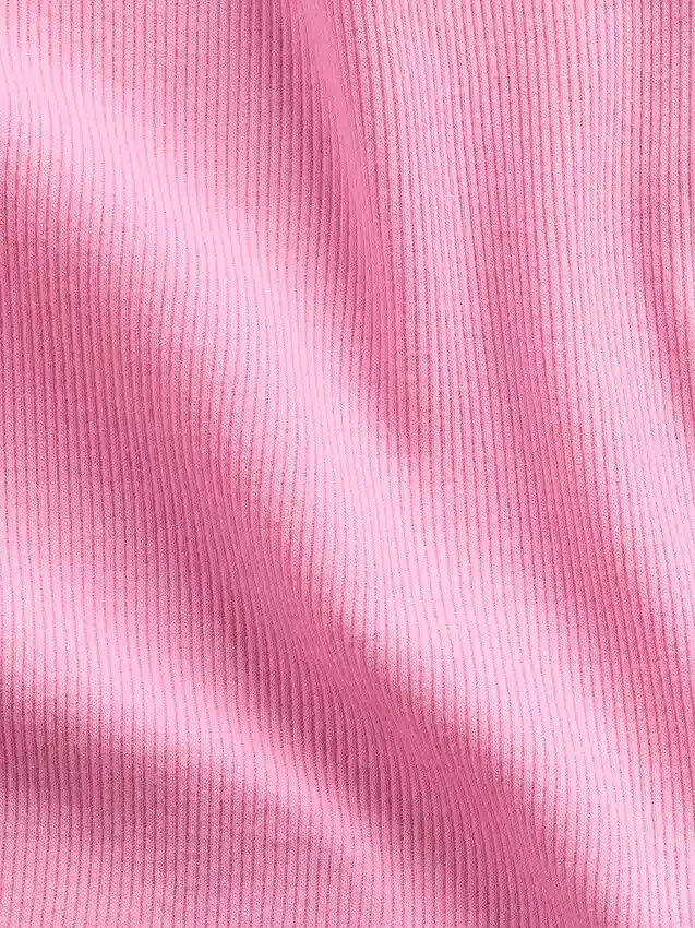 Ribbet tank-top med rund hals for barn