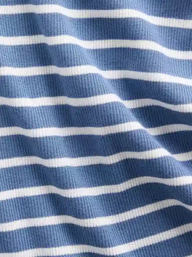 Ribbet tank-top med rund hals for barn