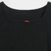 Ribbet topp med puffermmer for barn