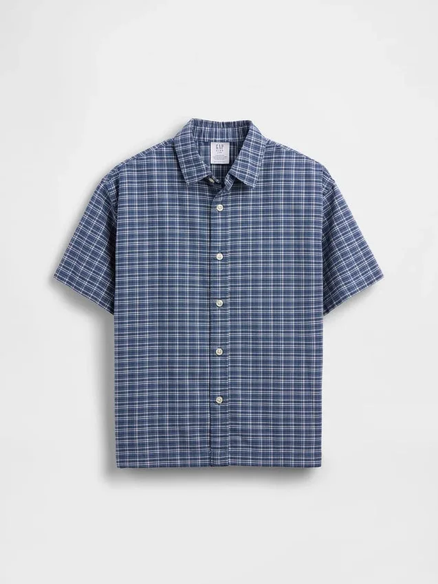 Rilaksert rutete Oxford-skjorte for barn