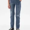 Rip & Repair Slim-Jeans for barn