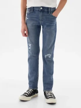 Rip & Repair Slim-Jeans for barn