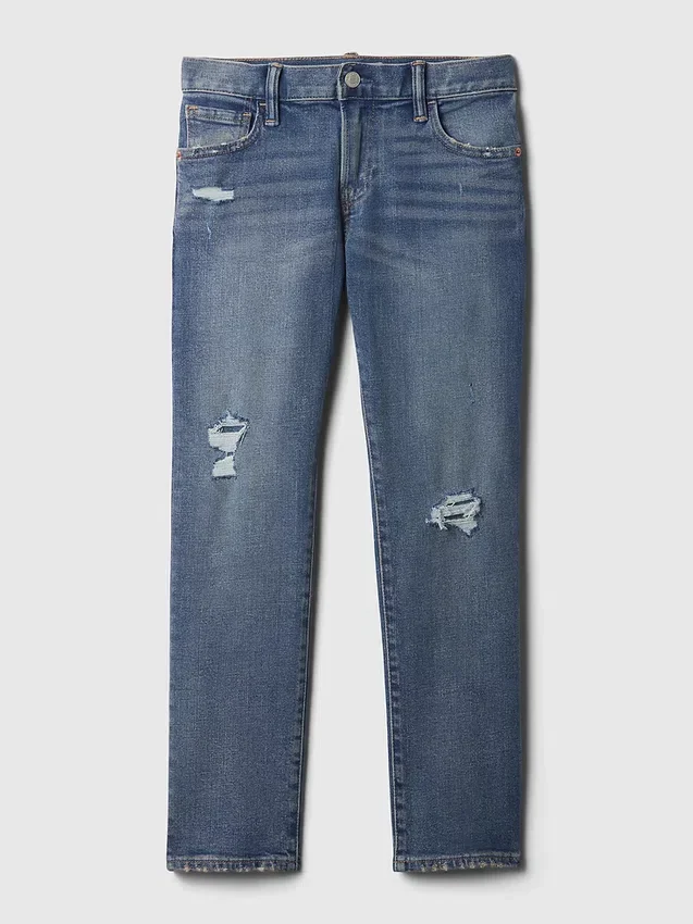 Rip & Repair Slim-Jeans for barn