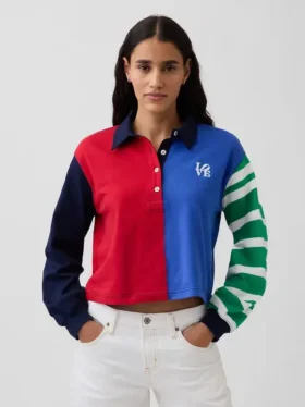 Robert Indiana Love kort rugby-skjorte