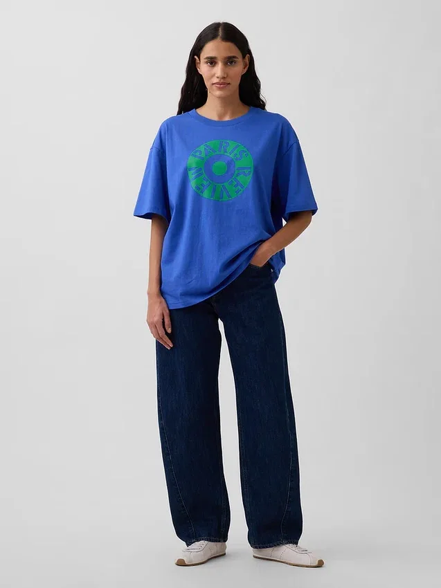 Robert Indiana Oversized Graphic T-skjorte