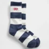 Rugby Stripe Logo Crew-sokker