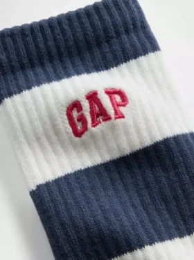 Rugby Stripe Logo Crew-sokker