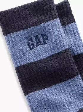 Rugby Stripe Logo Crew-sokker