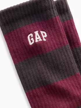 Rugby Stripe Logo Crew-sokker