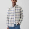 Rutete Oxford-skjorte med knapper