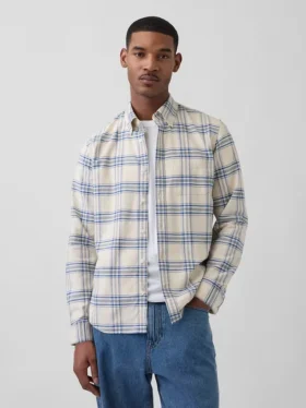 Rutete Oxford-skjorte med knapper