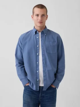 Rutete Oxford-skjorte med knapper