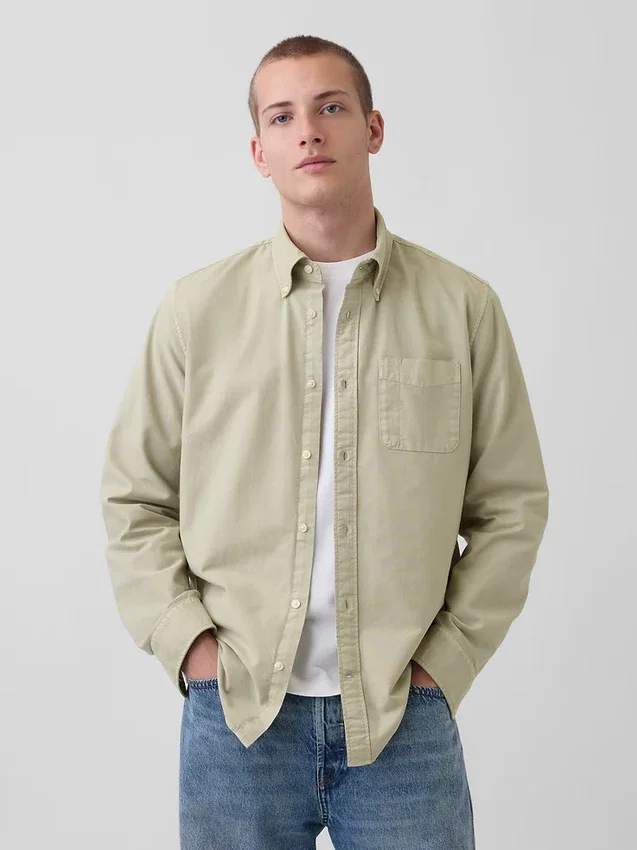 Rutete Oxford-skjorte med knapper