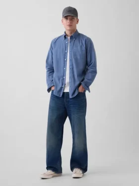 Rutete Oxford-skjorte med knapper