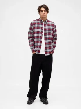 Rutete Oxford-skjorte med knapper