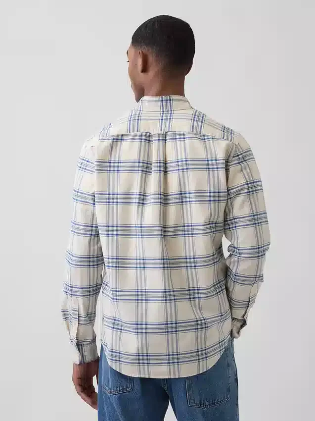 Rutete Oxford-skjorte med knapper