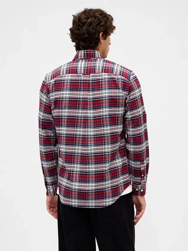 Rutete Oxford-skjorte med knapper