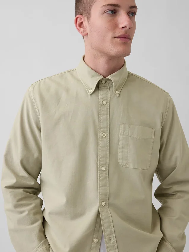 Rutete Oxford-skjorte med knapper