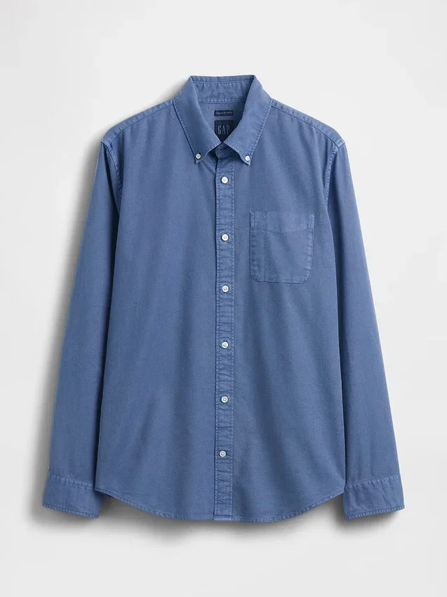 Rutete Oxford-skjorte med knapper