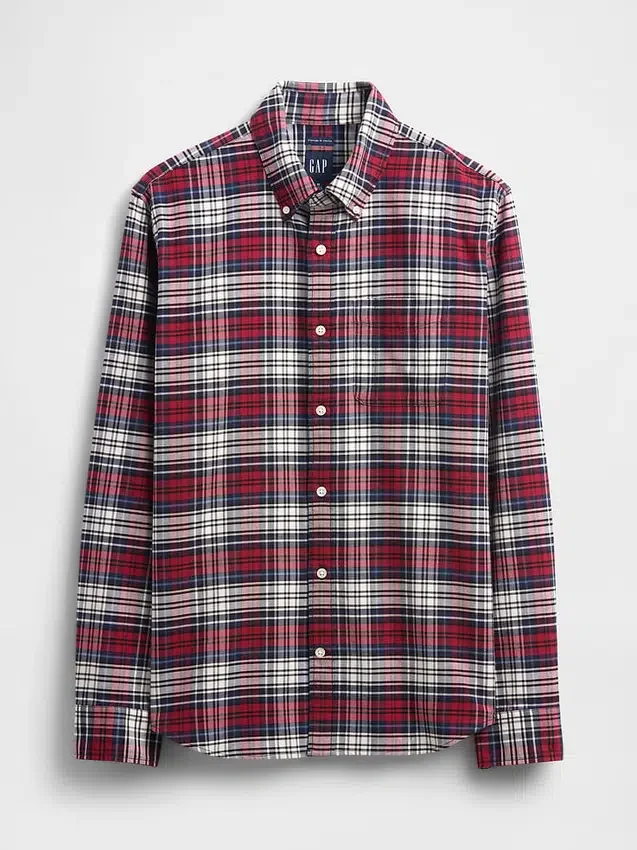 Rutete Oxford-skjorte med knapper