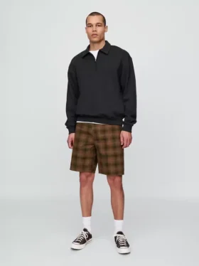 Rutete shorts i kanvas