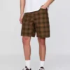 Rutete shorts i kanvas