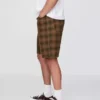 Rutete shorts i kanvas