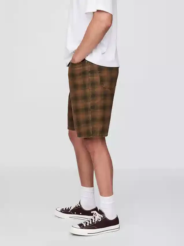Rutete shorts i kanvas