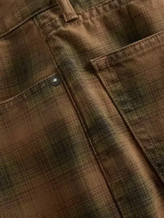 Rutete shorts i kanvas