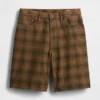 Rutete shorts i kanvas