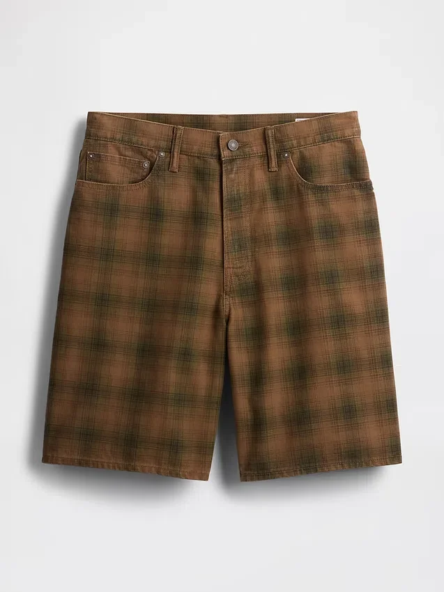 Rutete shorts i kanvas