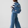 Ryggsekk for barn i denim med logopatch
