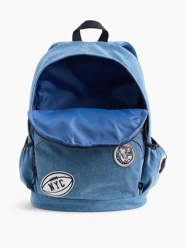 Ryggsekk for barn i denim med logopatch