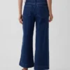 Sailor-jeans med høy midje, vid benvidde og ankelhøyde