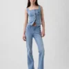 Sailor-Jeans med lav midje, lange og smale ben