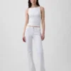 Sailor-Jeans med lav midje, lange og smale ben