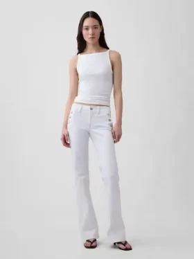 Sailor-Jeans med lav midje, lange og smale ben