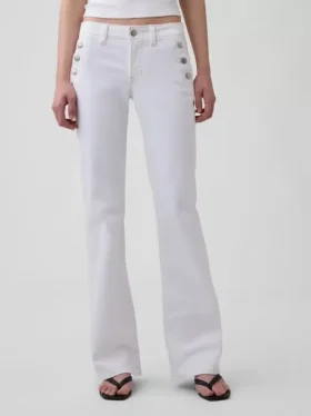 Sailor-Jeans med lav midje, lange og smale ben