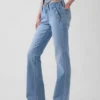 Sailor-Jeans med lav midje, lange og smale ben