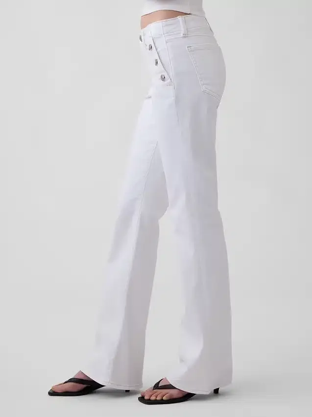 Sailor-Jeans med lav midje, lange og smale ben
