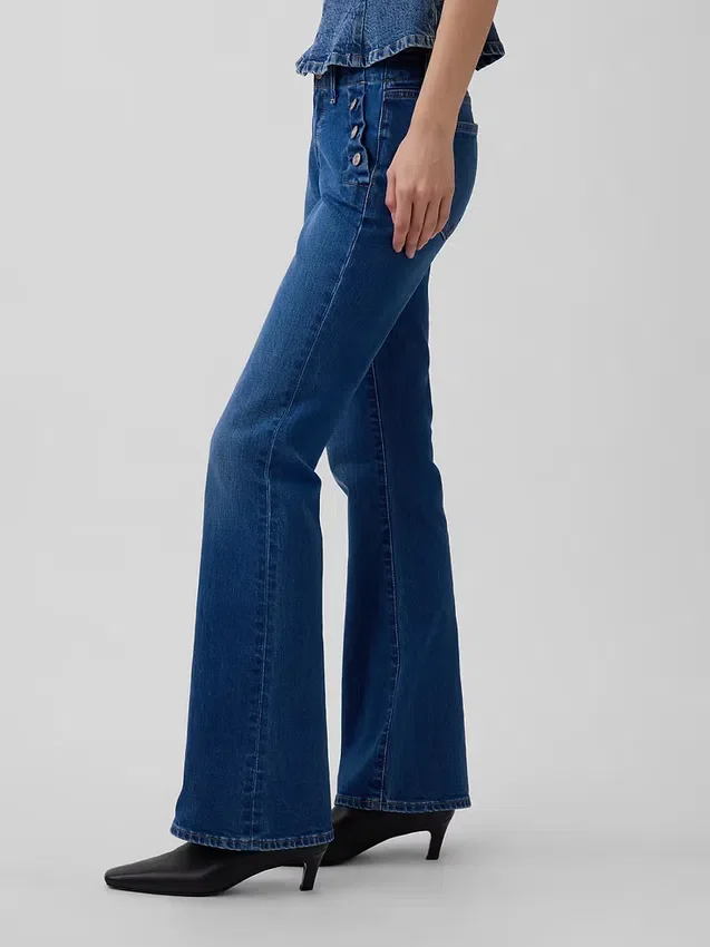 Sailor-Jeans med lav midje, lange og smale ben
