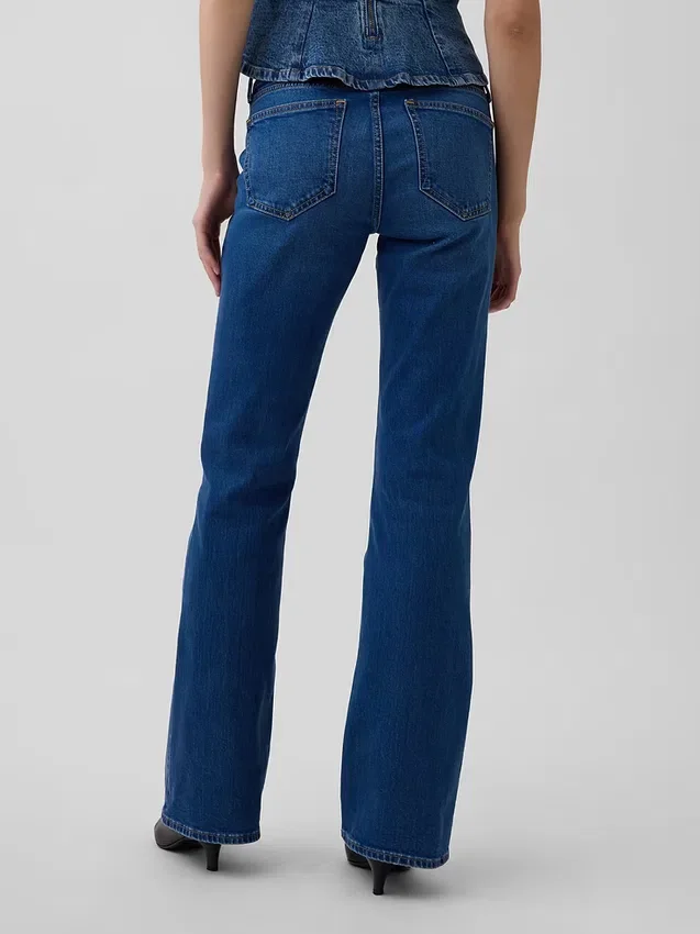 Sailor-Jeans med lav midje, lange og smale ben