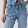 Sailor-Jeans med lav midje, lange og smale ben