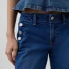 Sailor-Jeans med lav midje, lange og smale ben