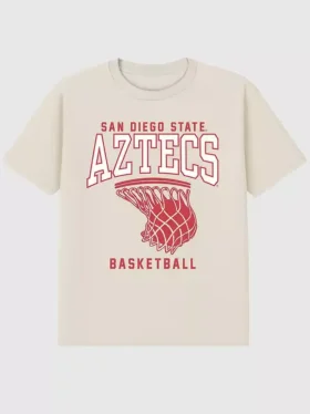 San Diego State University Basketball Hoop-grafisk T-skjorte