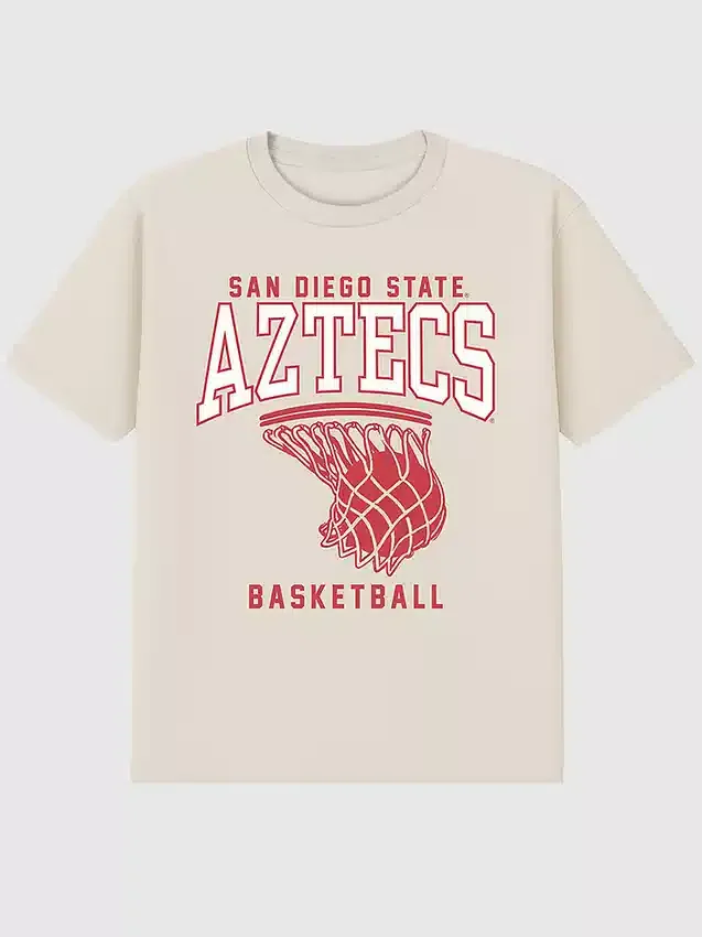 San Diego State University Basketball Hoop-grafisk T-skjorte