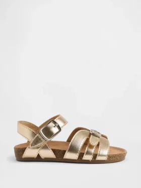 Sandaler med metalliske stropper for småbarn