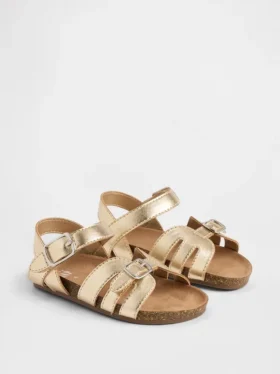 Sandaler med metalliske stropper for småbarn