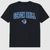 Seton Hall University Arch Logo, svart grafisk T-skjorte